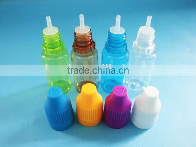 30ml PET e-liquid bottle with double insurance cap, plastic eye dropper bottle