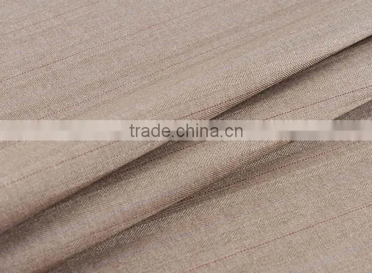 China suppliers Shaoxing Beautiful polyester hopsack fabric fire retardant lacquer viscose stretch suiting fabric