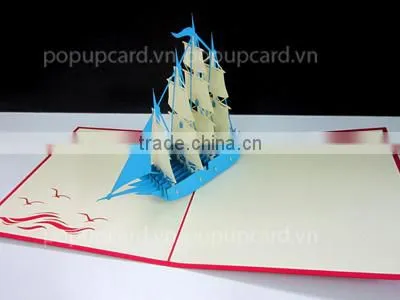 Viet Nam Girl and pedicab greeting 3d pop up card