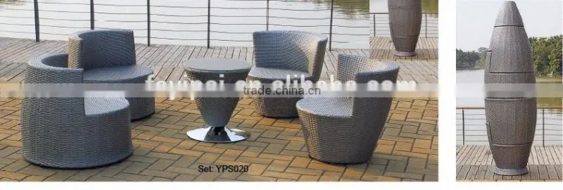00 Outdoor coffee shop modern design elegant rattan sofa Garden dining set YPS050
