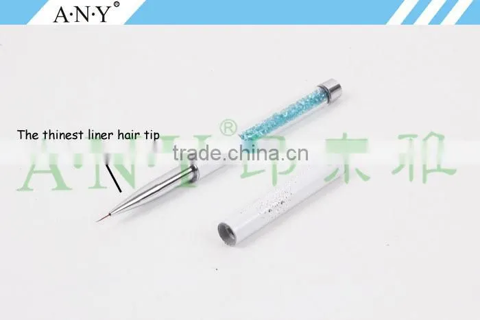 ANY Beauty Art Nails Design Rosewood Handle Sable Hair Nail Brush for Nail Art Drawing