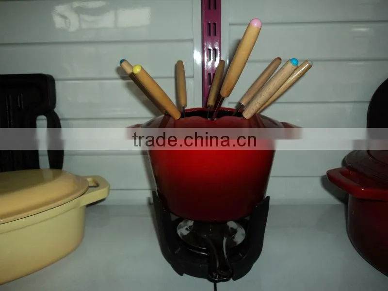 Cast Iron Cheese Fondue Set