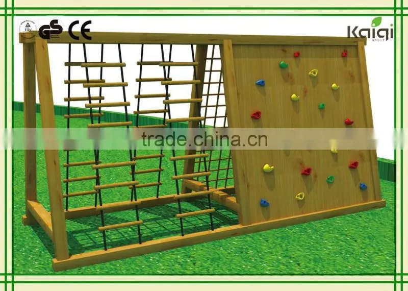 KAIQI GROUP high quality Wooden climbing playground equipment for sale with CE,TUV certification