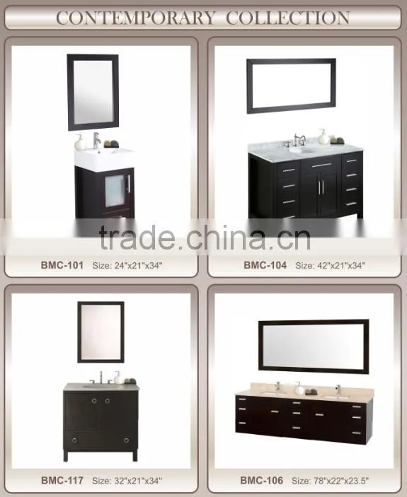 2016 Latest Modern Style Solid Wood Bathroom Vanity