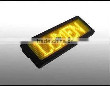 CE&RoHS approved LED Badges 48x12 pixel rechargeable led name tag