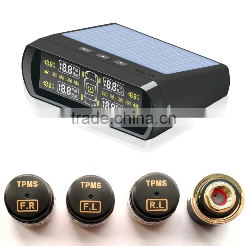 High quality DIY best car digital pressure monitoring solar power external tire pressure monitoring systems TPMS