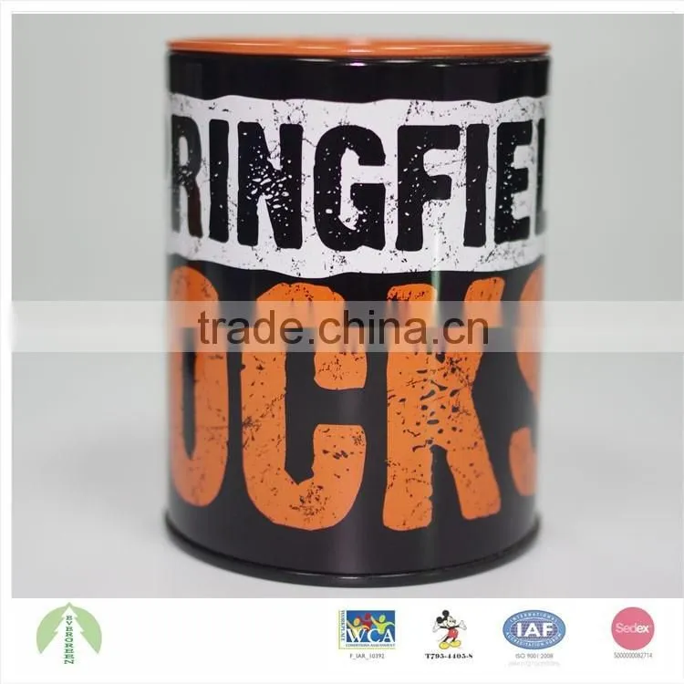 Hot sale custom money saving tin can box with slot