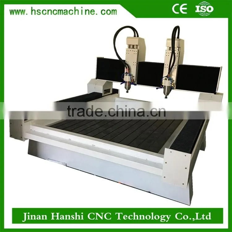 2 spindle grantie cutting 3d marble sculpture carving stone engraving cnc router