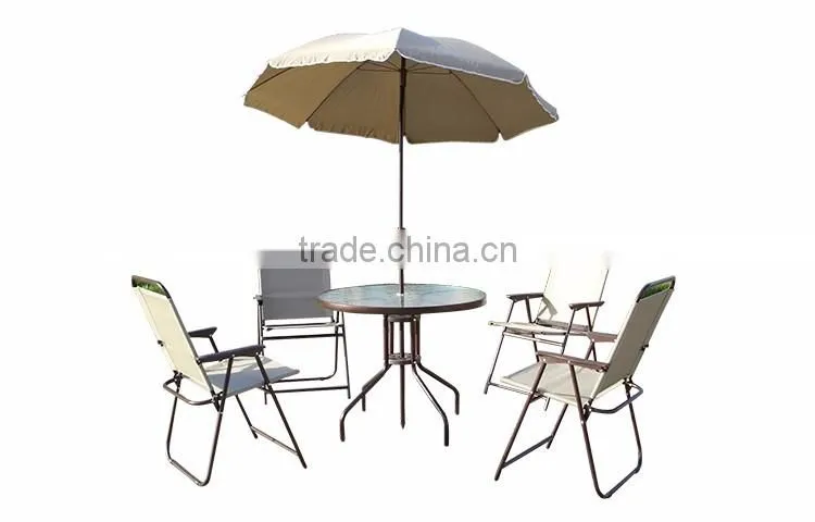 6 Seater Dining Set & Parasol for outdoor / patio / garden use