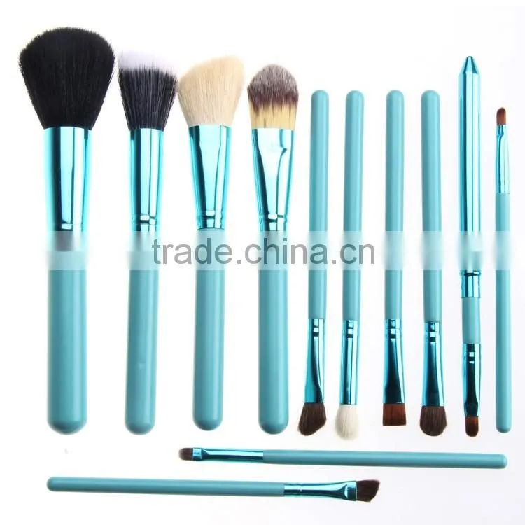 Professional Makeup Brush Set 12 pcs Kit Leather Cup Holder Case kit