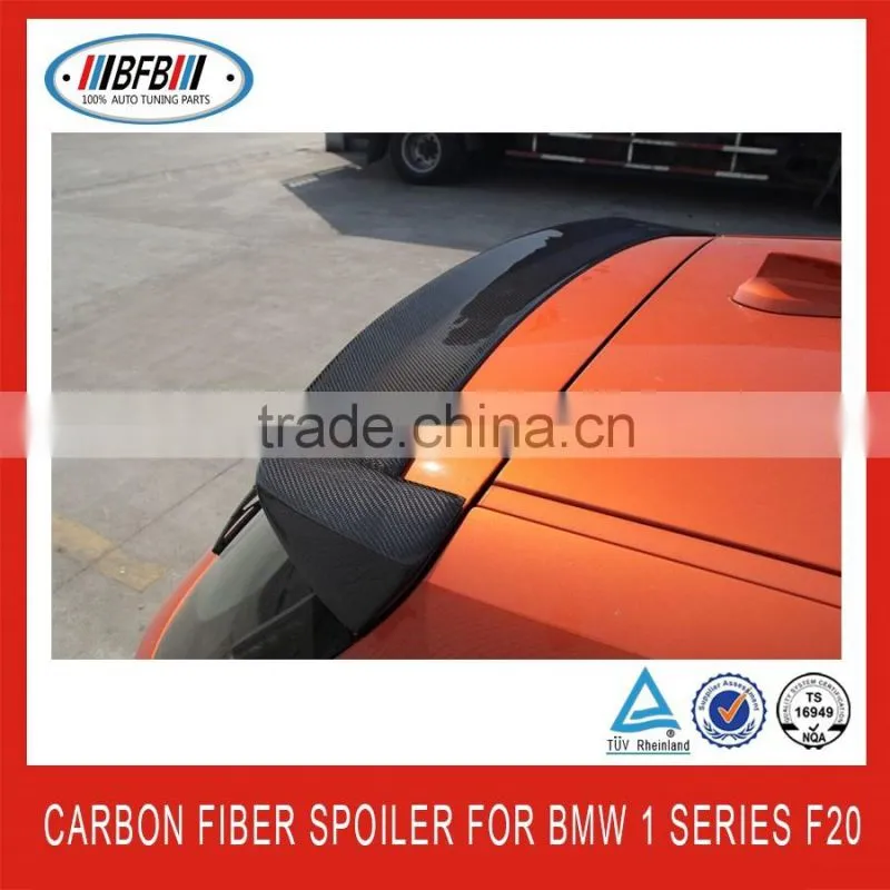 wholesale high quality 2013 carbon fiber 3D Style rear roof spoiler lip wing FOR BMW F20 1 series