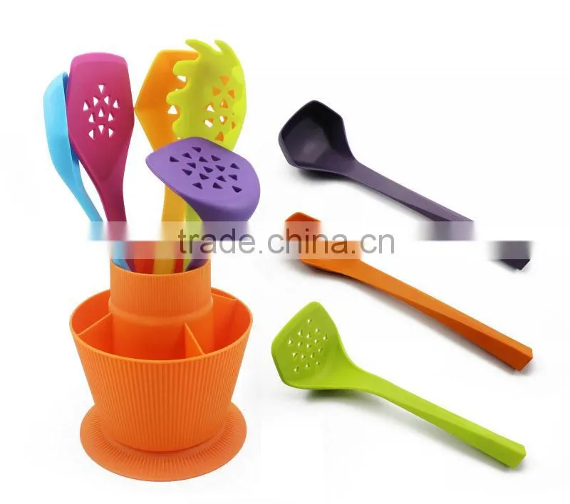 Colorful Kitchen Sets with 360 Degree Revolve Holder