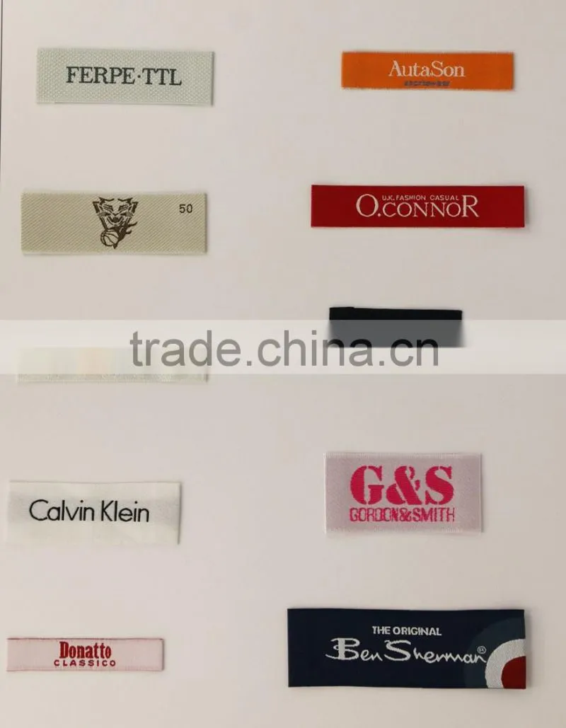 2016 Clothing Label Manufacturer For Custom Cheap Woven Silk Labels