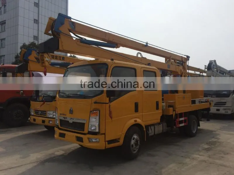 HOWO 18M High Working Platform Operation Truck with Water Function from original factory