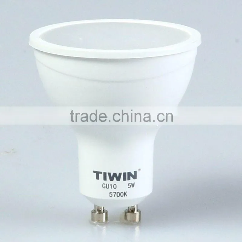TIWIN 2015 New design 220V 230V 240V warm white cool white 36 degree 420lm 3000k 5W SMD SPOT LIGHT gu10 led bulb light