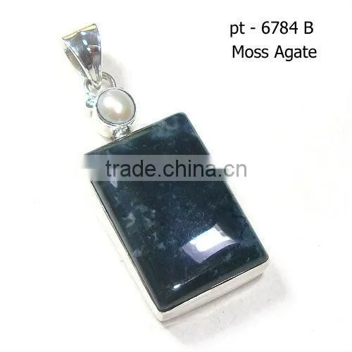 925 stamped sterling silver tibetan turquoise semi precious gemstone pendant