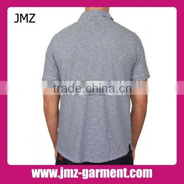 Mens yarn dyed stripe polo shirt
