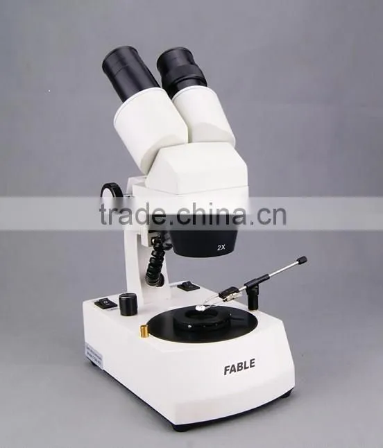 Straight Arm Gem Binocular Microscope with 20-40X Magnification