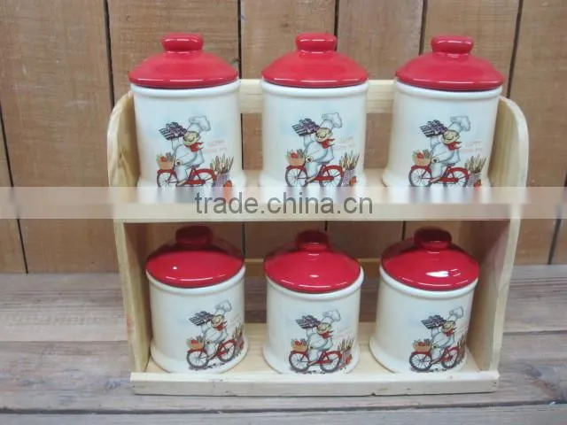 Storage type chef design ceramic food grade storage jar