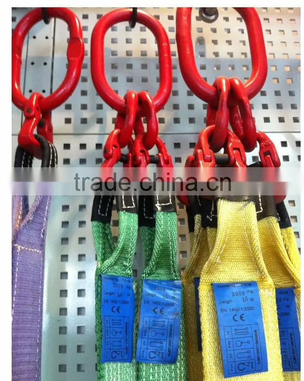Double ployester eye and eye webbing sling class 7