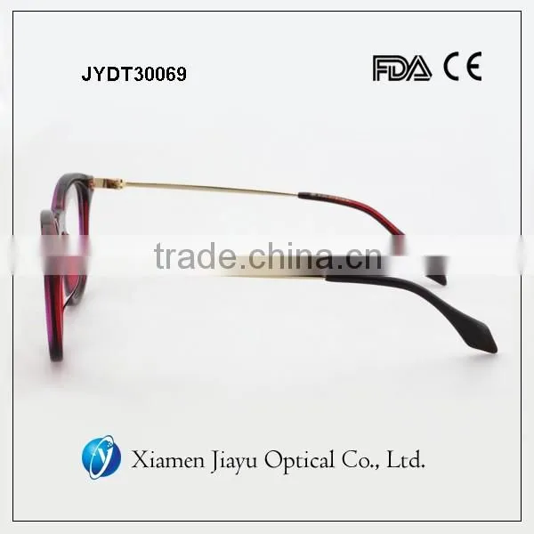 Handmade acetate round metal frame reading glasses