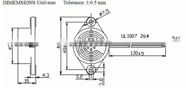 FBPT3015 hot sale security piezo buzzer security buzzer security transducer(FBELE)