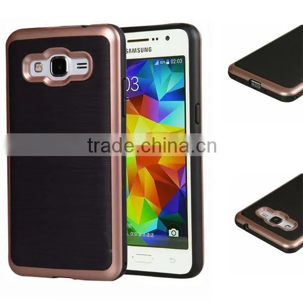 C&T Heavy Duty Brushed Metal Texture Hybrid Dual Layer Slim Protector Case Cover for Samsung Galaxy Grand Prime G530