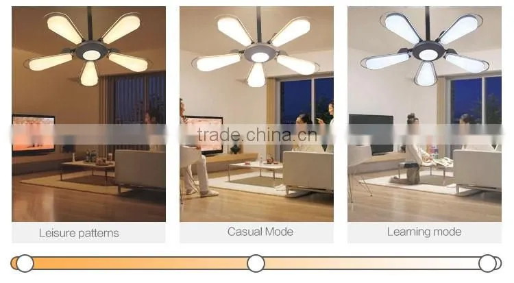 33W CCT Adjustable Retractable Fan Shape LED Ceiling Pendant Lamp with CE-LVD/EMC/RoHS/ Photo-Biological safety