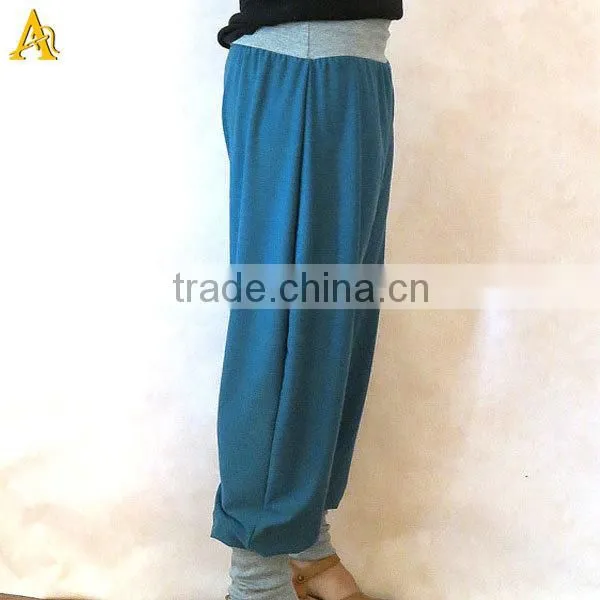 Harempants made of jersey, baggy sweatpants petrol , yoga pants, jersey baggy pants