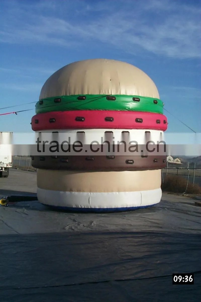 M giant helium inflatable hamburger for promotion