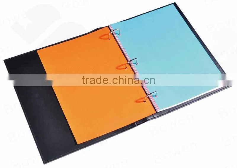 A4 fabric folder with 3 ring binder/catalog folder