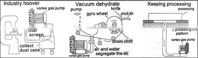 CE Single Phase 110V/230V 2GH Series high pressure ring blower vent blower