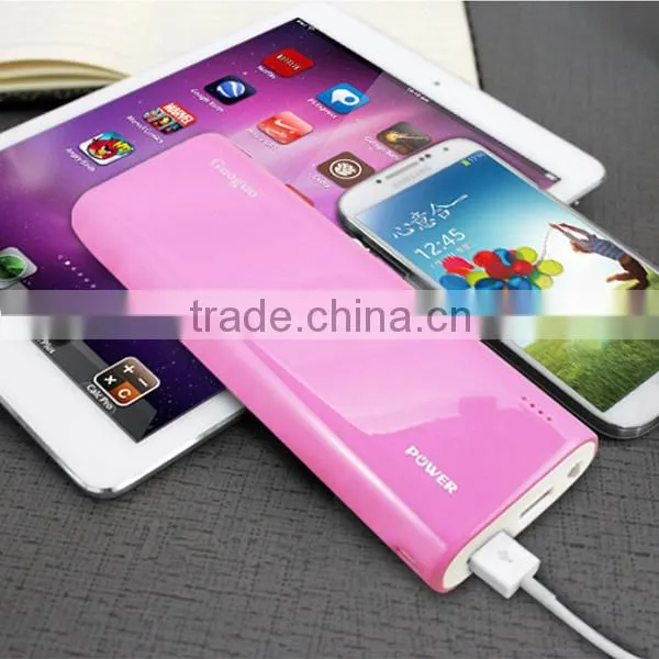 Colorful high Capacity Portable Mobile Power Bank 15600mAh with double usb port