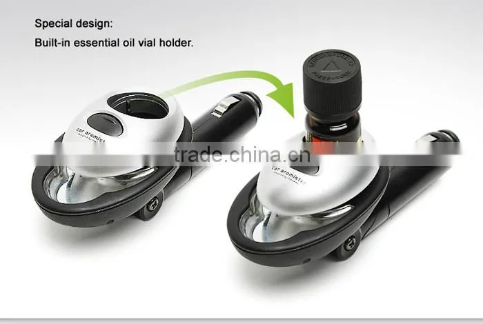 Innovative Car Plug-in Air Purfier,Aroma Diffuser,Air Cleaner,Air Refresher,Air Freshener w/Gentle Heating Plate & Vial Holder