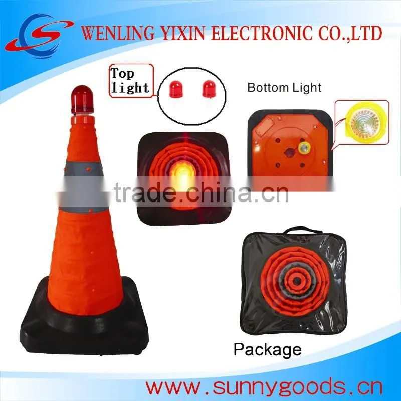 height 700mm retractable glow in the dark traffic cone