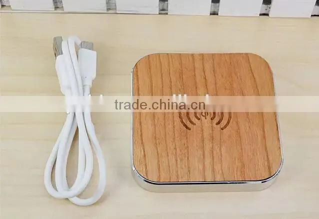 100% eco-friendly and high quality wooden wireless charger wood qi wireless charger pad