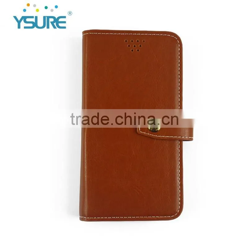2016 New Products Colorful Style PU Leather Wallet Cases for Universal Mobile phone with many Card Slots