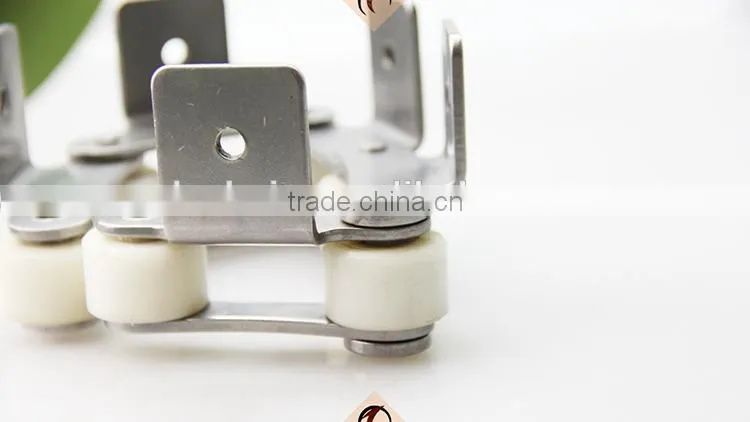 duble pitch plastic chains conveyor SUS chains with attachments & large rollers