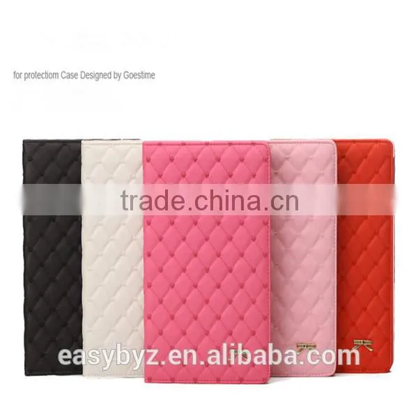 Rhombic cordate bow case for ipad,for ipad case,leather for ipad case