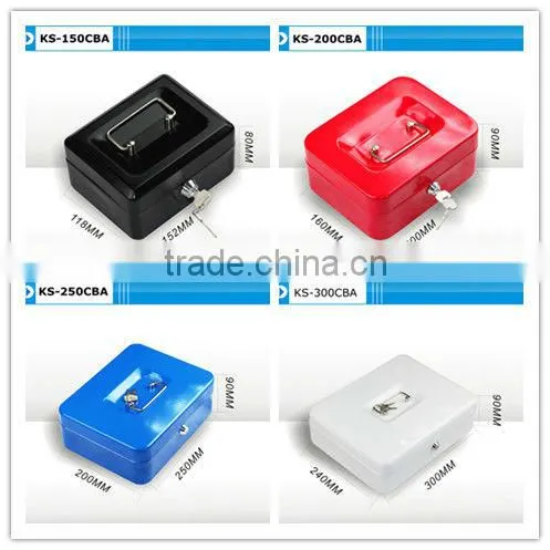 small metal key lock cash safe secutity box