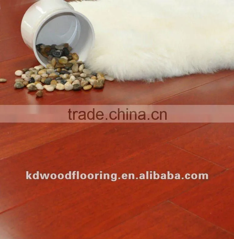 Stained prefinished multi layer engineered wood Jatoba flooring