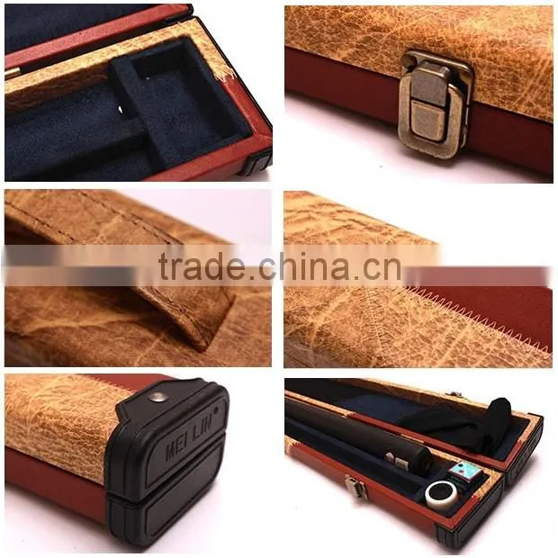 Hot sell one-pc snooker cue case patchwork leather billiard pool cue case cue bag