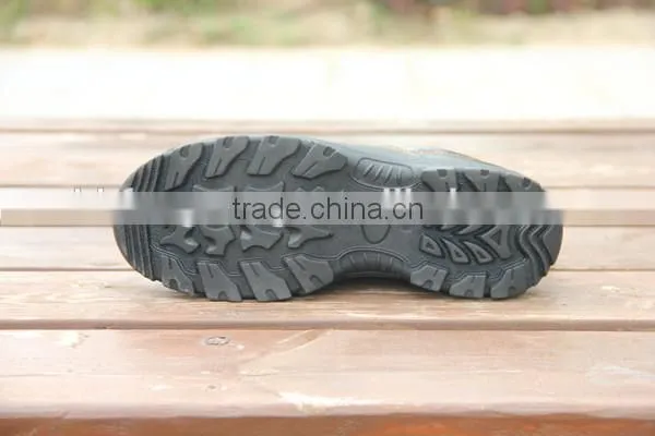 genuine leather upper material and PU outsole material ce army safety shoes