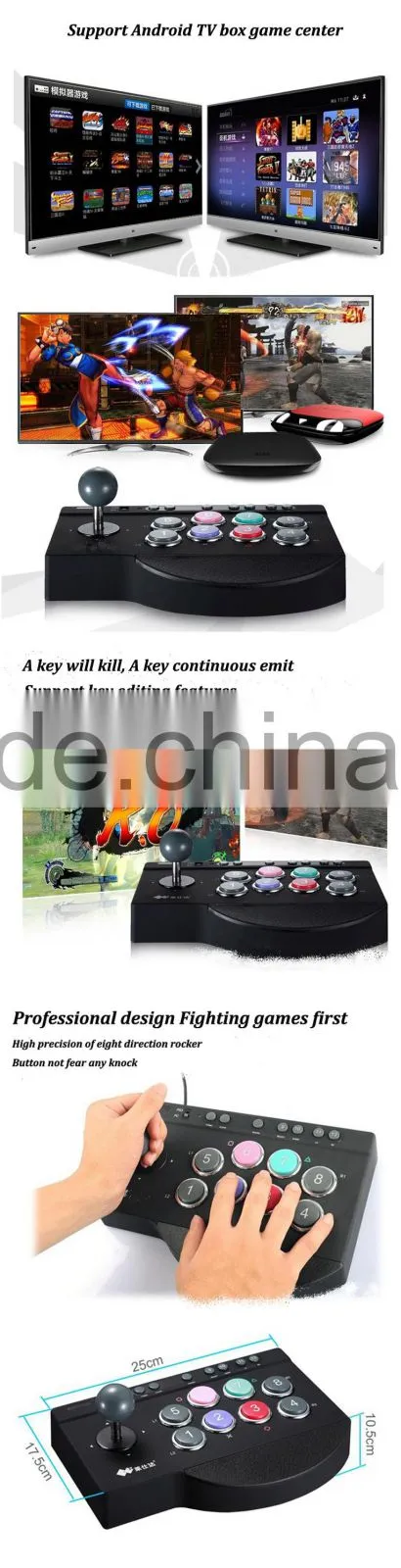 The tilt the arcade joystick USB no delay handles computer game Tekken Street Fighter The King of Fighters the rocker
