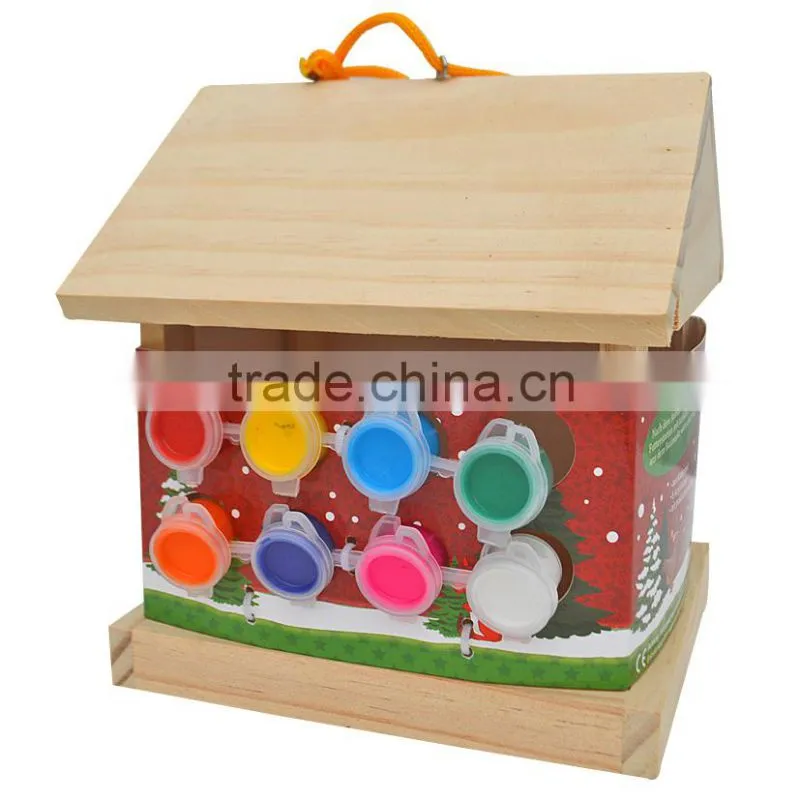 2015 year factory suppliers selling FSC hanging wild garden outdoor wooden bird feeder for made in china wholesale