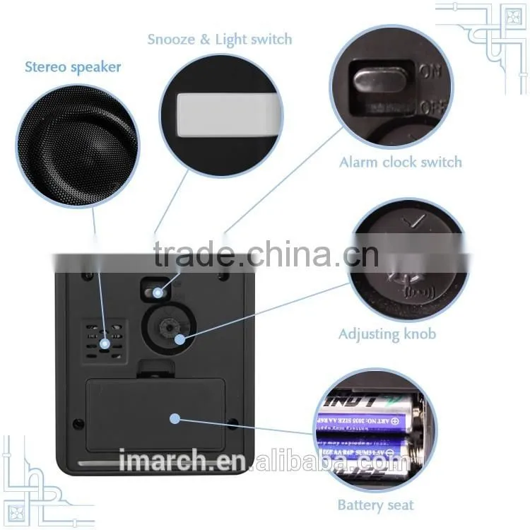 2016 alibaba novelty melody alarm clock for sale