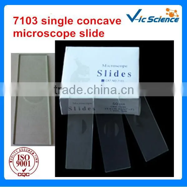 Lab supply 7103 single concave microscope slides