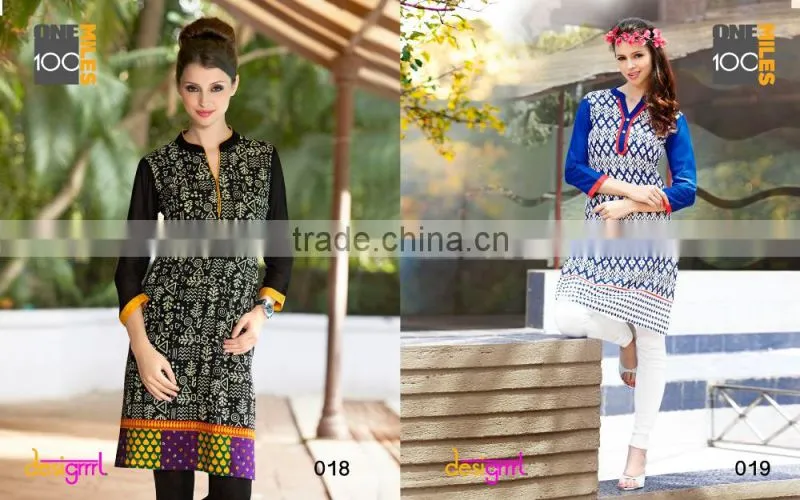 Large Indian Women Desinger Kurta Cotton Embroidered Kurti Bollywood Top Tunic