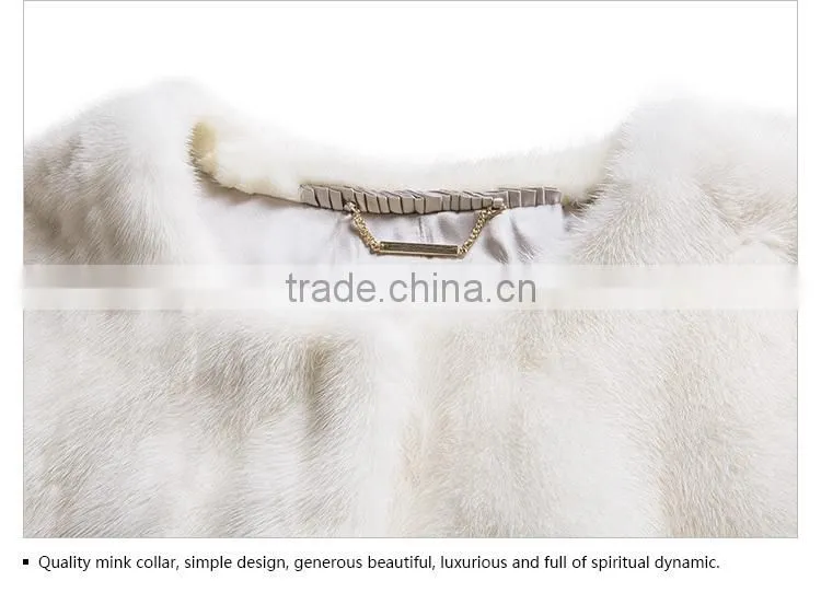 Wholesale white princess fur coat mink from China