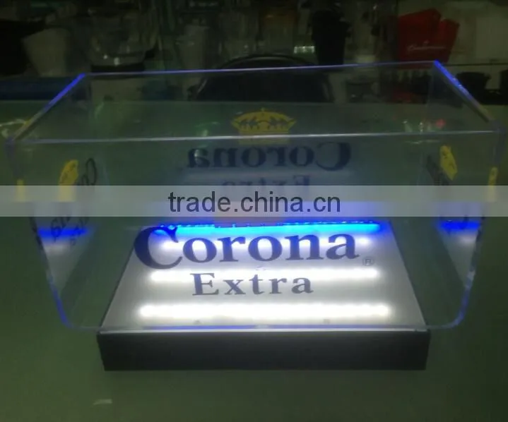 large capacity light up plastic led acrylic corona ice bucket